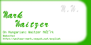 mark waitzer business card